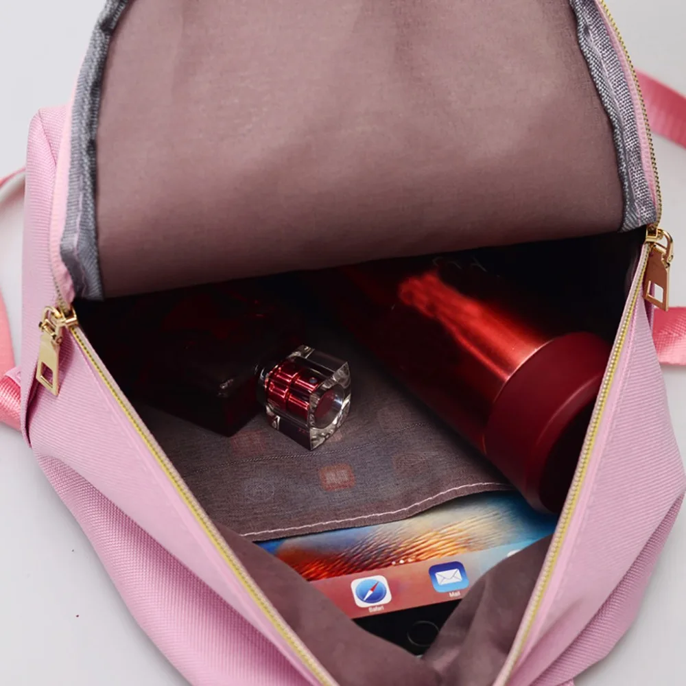 Women Rucksack Teenagers Backpack Nylon School Bags for Girls Cartoon Pig Square Satchel Light Shoulder Bag Mochila Mujer