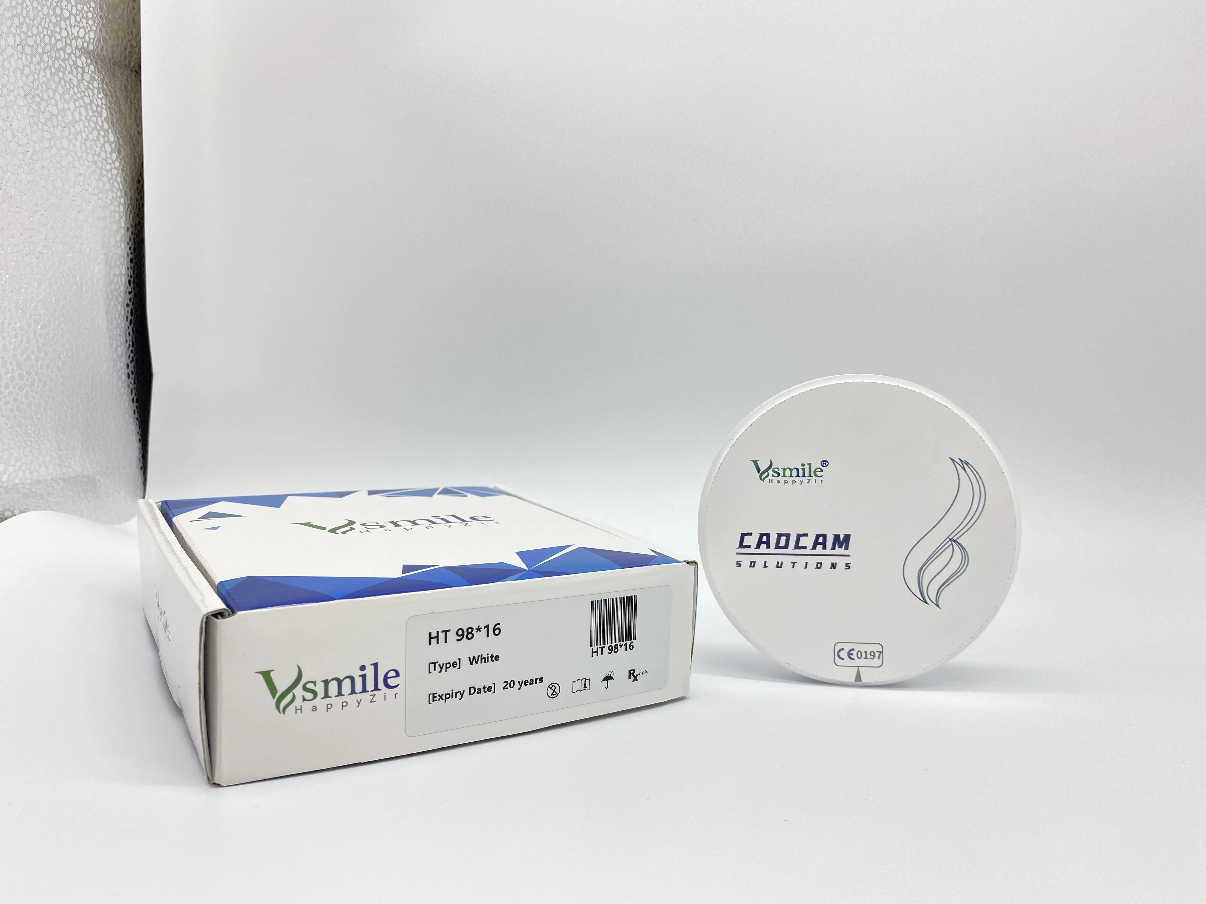 Ультрапрозрачный белый цирконий 98 мм для изготовления внешней системы открытия