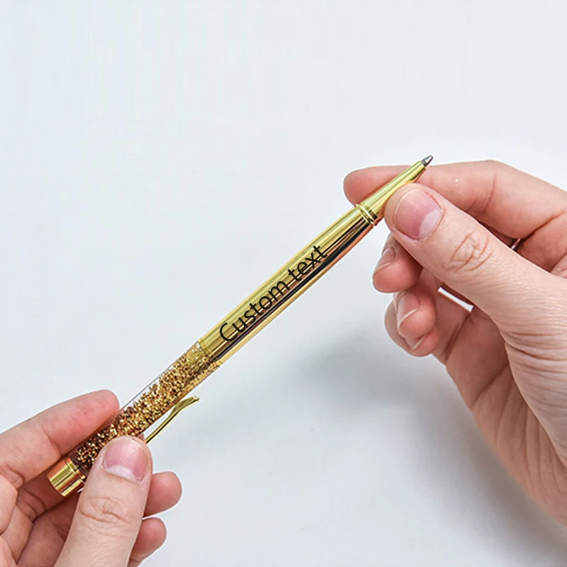 Золотая масляная ручка из фольги креативный подарок золотой мел модная для