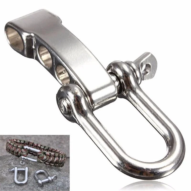 

1PCAdjustable U Shape Survival Rope Bracelet Buckle Anchor Shackle Hiking Camping Bracelet Rope Fittings Outdoor Accessories