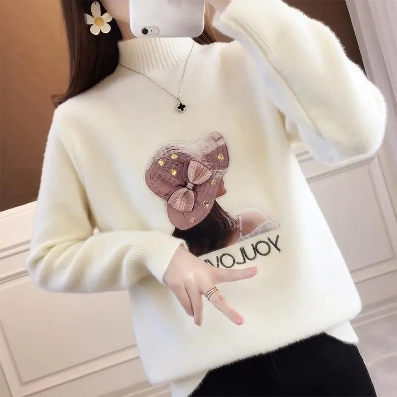 Свитер пуловер женский дизайн чувство ниша 2023 новая осенняя и зимняя Корейская