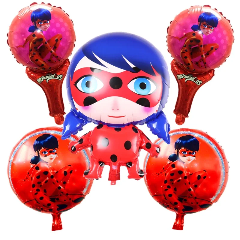 6 шт./лот Божья коровка Фольга воздушные шары День рождения украшения божья