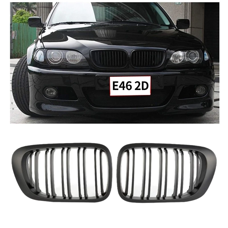 Передний бампер почек гриль замена двойной планка решетки для BMW E46 1999-2003 3 серии 2Dr