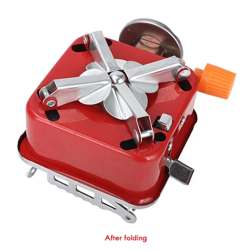 

Windproof Burner Camping Gas Stove Foldable Stove Burners Outdoor Mini Portable Square Stove for Backpacking Hiking