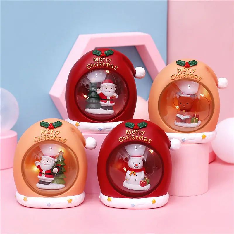 

Christmas Snowman Old Man Decoration Light Gift Can Give Girls Creative Desktop Decoration LED Night Light Crystal Ball
