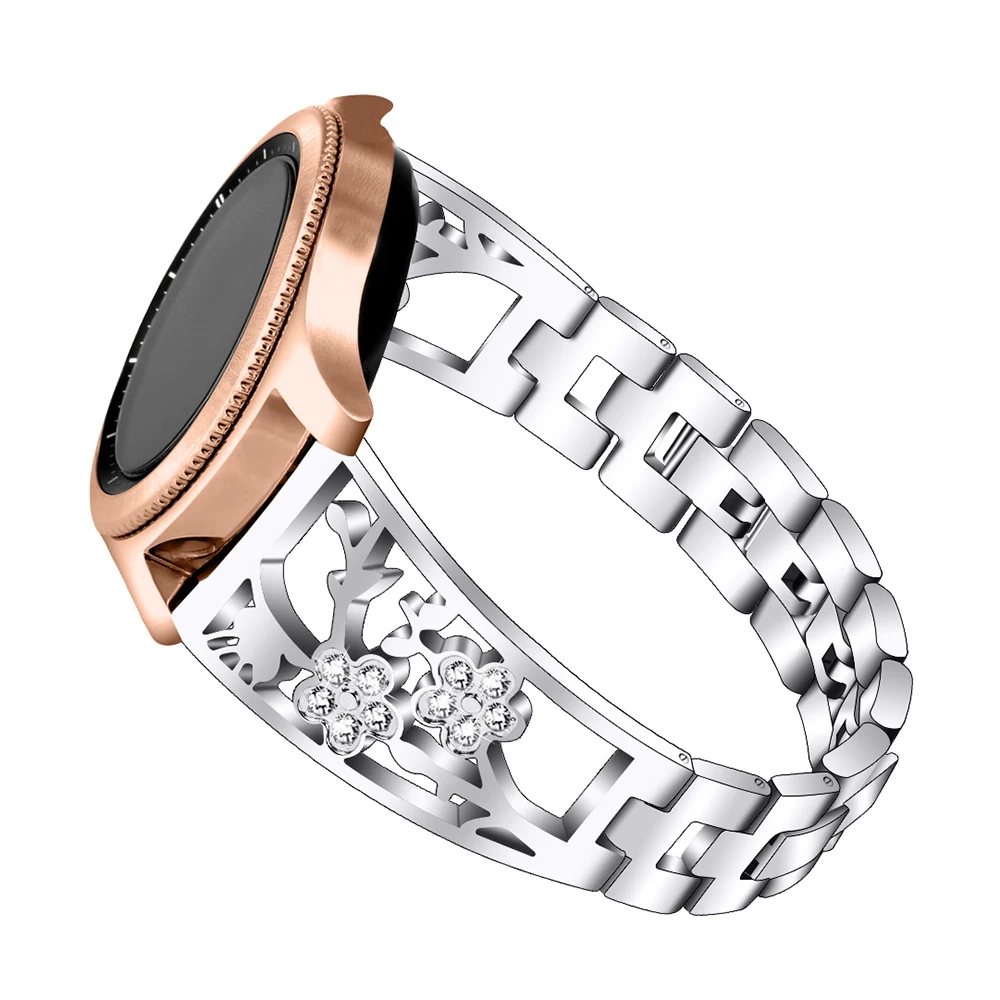 Universal 20mm 22mm Quick Release Watchband Stainless Steel Bracelet Diamond Luxury Watch Band Strap For Samsung Gear S2 S3 Belt |