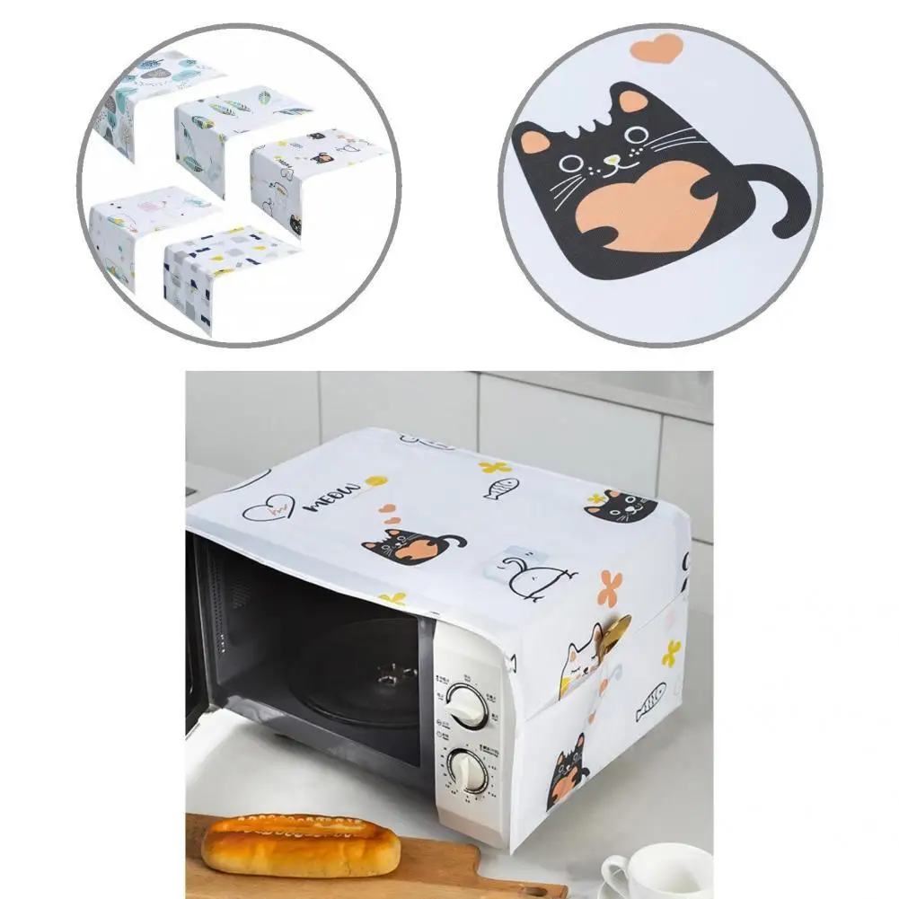 

Microwave Cloth Cartoon Pattern PEVA Anti-scratch Grease Oven Toaster Top Cover Oven Top Cover Oven Dust Cover