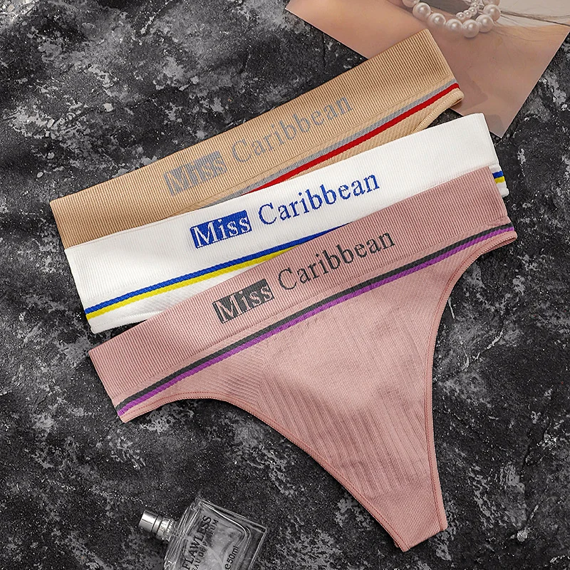 

Спортивные хлопковые трусы SP & CITY с надписью для женщин, сексуальные трусики-стринги для фитнеса, бесшовные трусики с полосками, стринги для ...