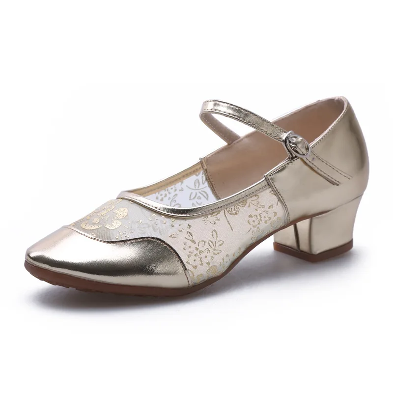 Новинка женская обувь для танцев на квадратном каблуке Всесезонная с мягкой