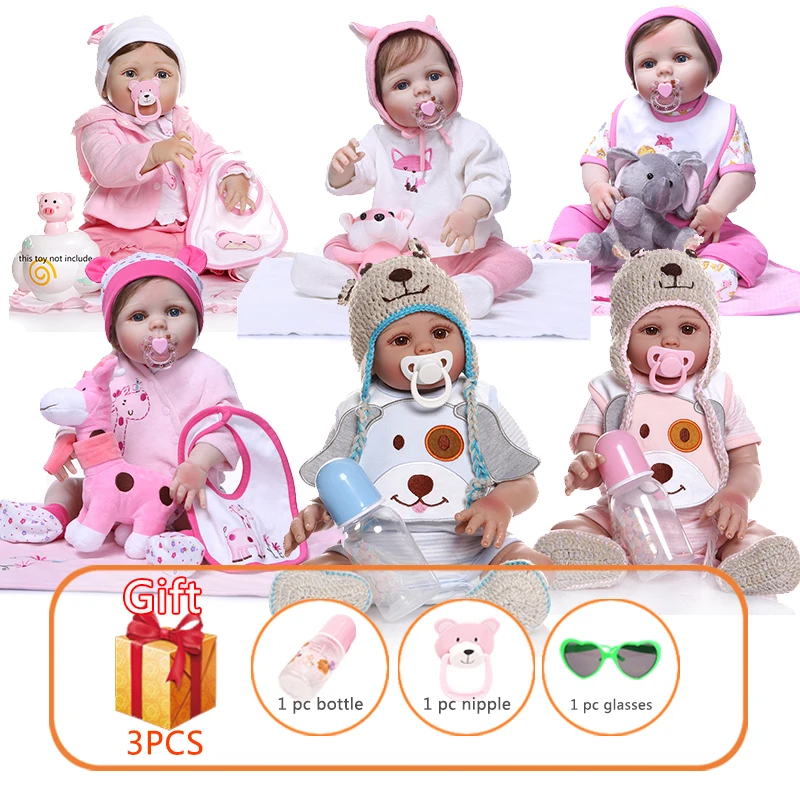 NPK 48/55 см всего тела силикона Reborn Baby Doll реалистичные куклы ручной работы модели