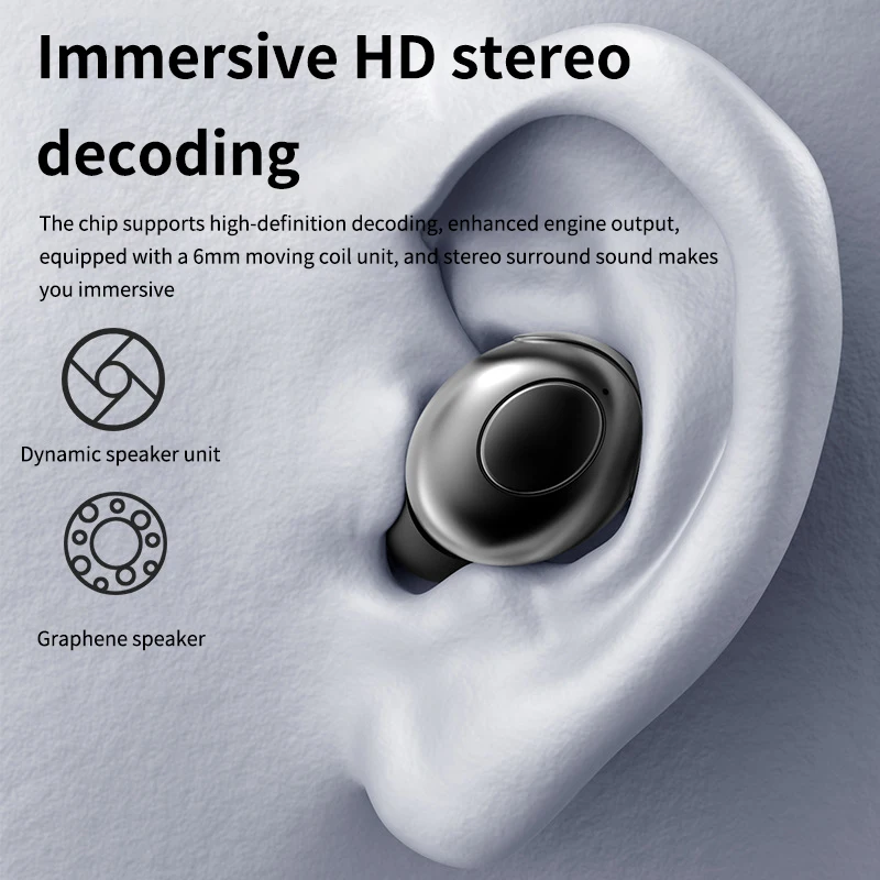 

TWS true wireless bluetooth headset for Xiaomi, Huawei, Apple IPX6 waterproof mini in-ear wireless earbuds