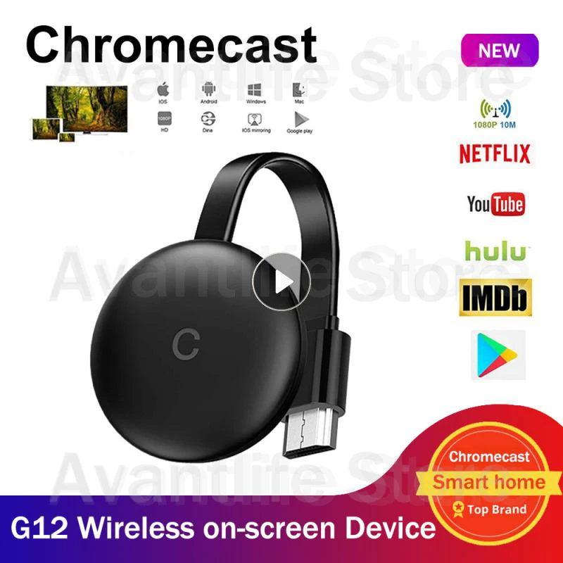

G12 TV Stick For Chromecast 4K HD HDMI-compatible Media Player G12 WiFi Display Dongle Screen Mirroring 1080P HD TV