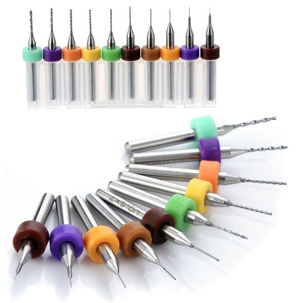 

New 0.6mm-1.5mm PCB CNC Print Circuit Board Carbide Micro Drill Bits Tool Set US