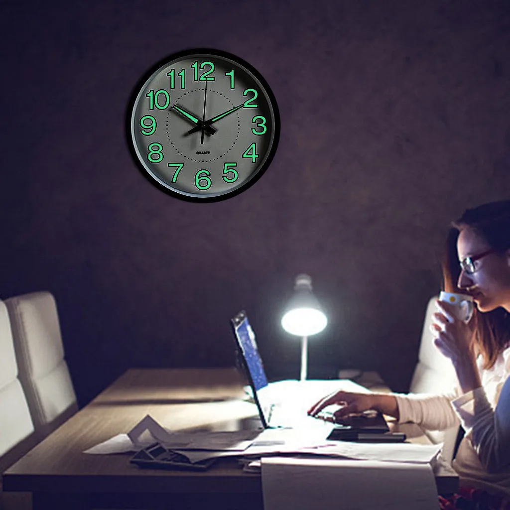 Часы настенные кварцевые Светящиеся в темноте 12 дюймов 30 см|Настенные часы| |