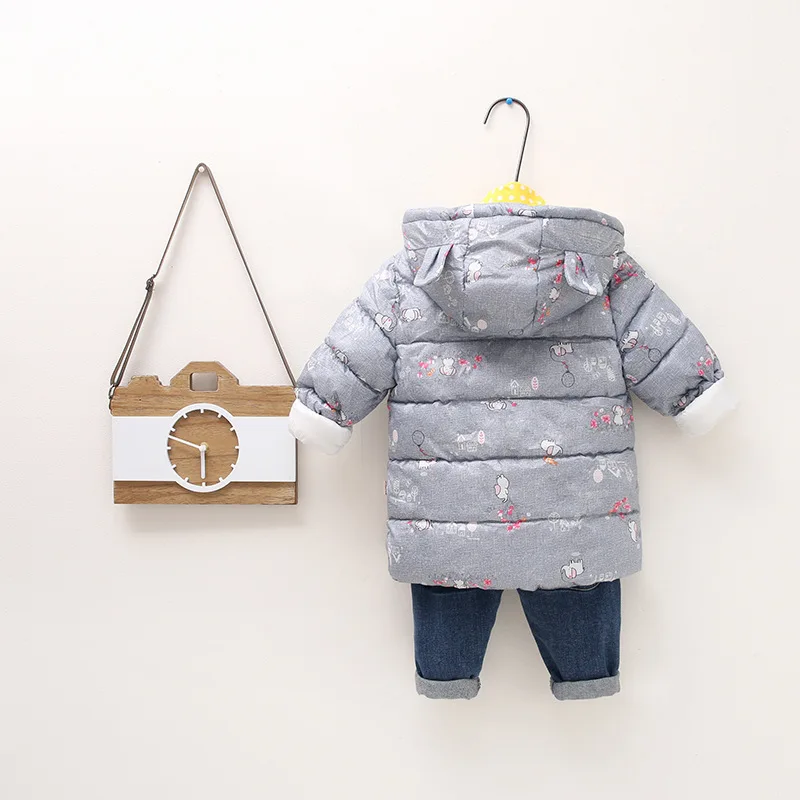 Новая детская парка одежда зимнее пальто для девочек теплые хлопковые пуховики