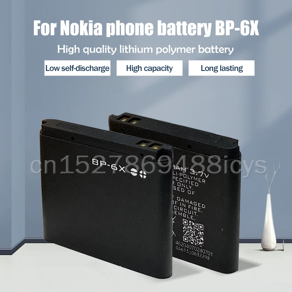 100% оригинальная деталь запасной аккумулятор BP6X для телефона Nokia 8800 S Sirocco N73I 8860 8801
