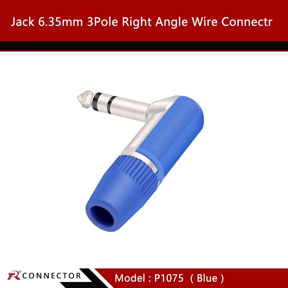 1PC 3PIN 6.35mm Jack Speaker Microphone Plug 3 Pole Mono Male Right Angle Guitar Adapter Connector | Обустройство дома