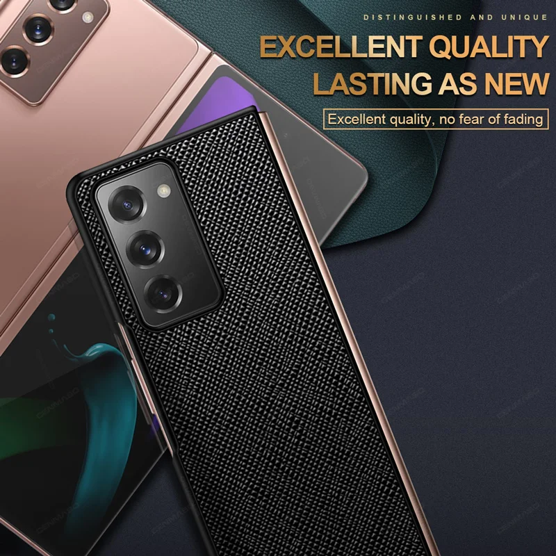 

Genuine Leather Case For Galaxy Z Fold 2 5G Genuine Leather Case Cover For Samsung Galaxy Z Fold2 5G Bumper Case