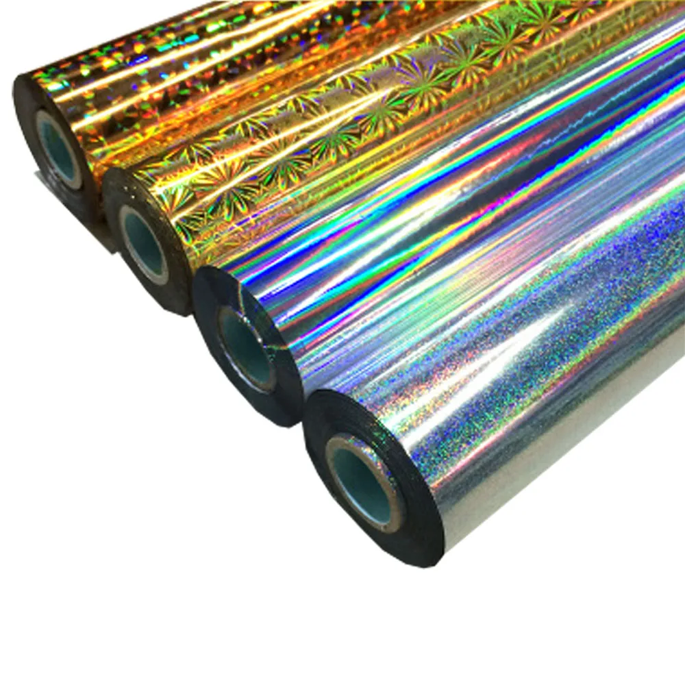 

DIY Transfer Paper High Quality Hot Selling Foil Stamping Laser Gold Silver Color 80mmx120M Heat Film