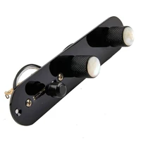 prewired control plate 3 way switch shell tuning guitar black parts