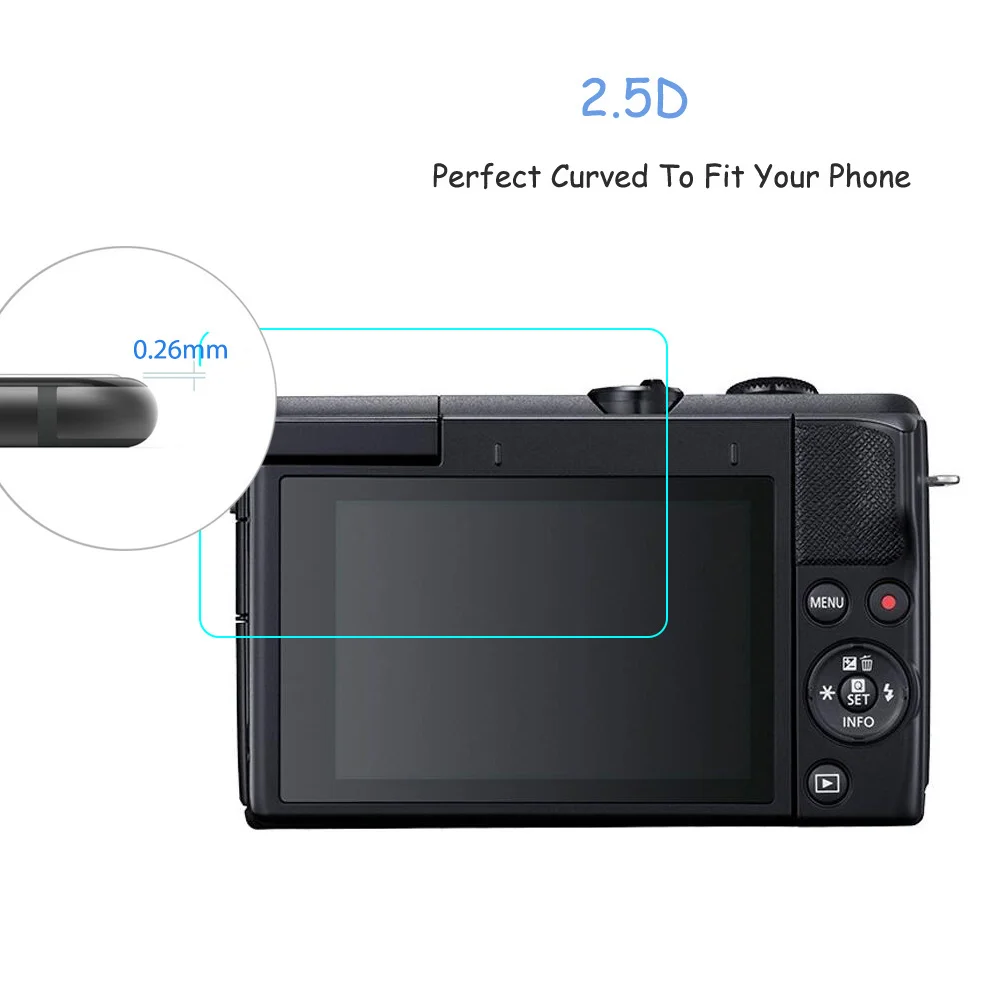 2 шт. прозрачное закаленное стекло для Canon EOS M200 M100 M6 M6II M3 M10 M50 M5 M50II M M2