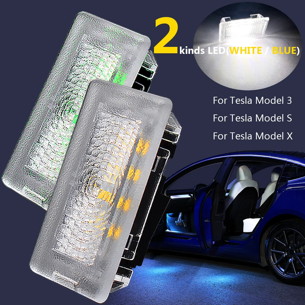 

Обновленные светодиодные лампы для внутреннего освещения белого/синего цвета для Tesla Model 3 S X, легкая замена штепсельной вилки для внутренне...