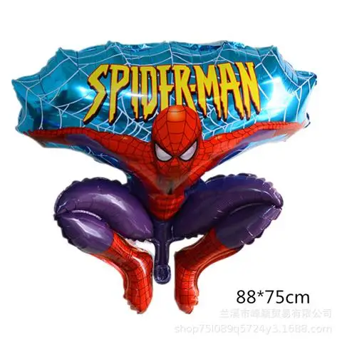 Balloons-2-1pcs "Человек-паук" 1st День рождения поставки праздничные украшения: воздушные шары пользу с принтом Человека-паука скатерть детский душ Декор посуда для маленьких мальчиков - Цвет: Balloons-2-1pcs