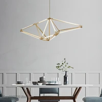 modern designer led gold chandeliers lighting nordic iron pendant lamp living room kitchen lustres home decor lighting fixtures