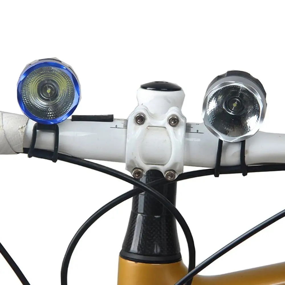 

Bicycle Light Plastic Material Built-in 2032 Battery X2 Headlight 3 Block Light Long Shot