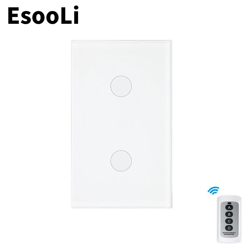 Черный сенсорный выключатель EsooLi стандарт США/Австралии умный дом для