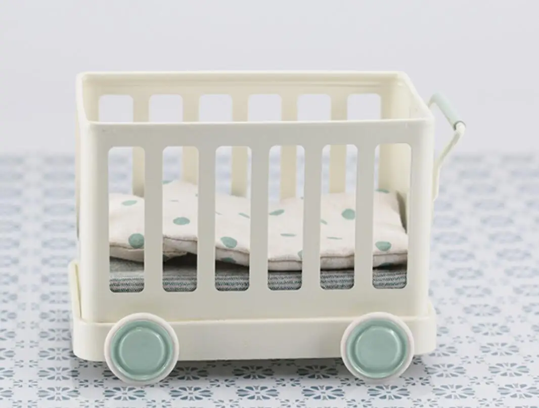

Mini Crib Toy Bed For Big Baby Girls Small Bed For Toy Dolls House Kids Doll Furniture Accessories Children Birthday Present