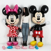 112cm giant mickey minnie mouse balloon cartoon foil birthday party balloon children birthday party decorations kids gift