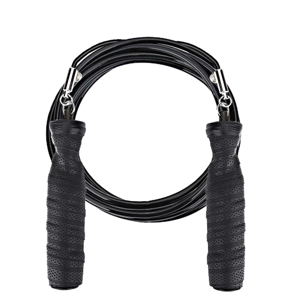 

Adjustable Steel Wire Jump Skipping Rope Exercise Gym Training Sports (Black)