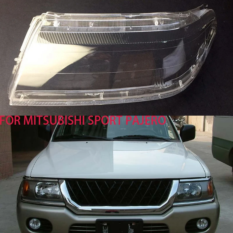 Для mitsubishi sport pajero 2002-05 стеклянный корпус для передней фары прозрачная крышка