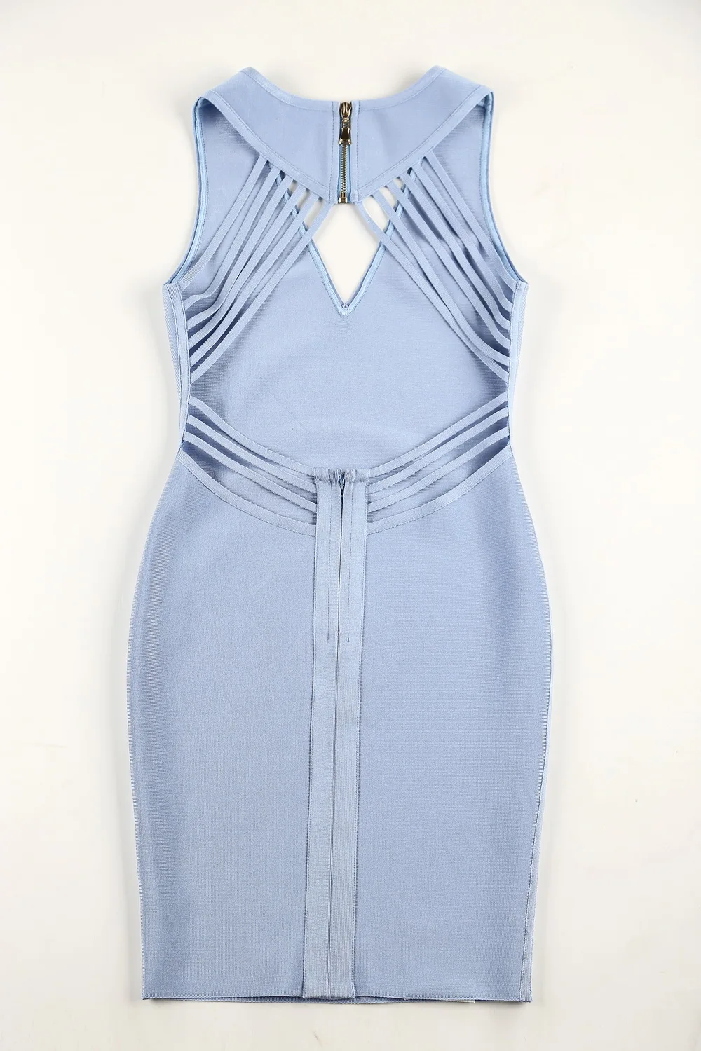 

Clearance 2020 Sexy V Neck Designer Light Blue New Fashion Bandage Dress Women Sexy Backless Summer Party Dress