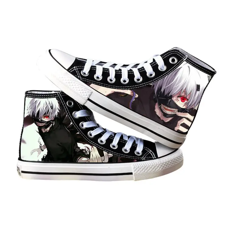 10 Обувь с принтом из аниме «Токийский Гуль» Kaneki Ken; обувь для косплея; обувь на плоской подошве для мужчин и женщин; кроссовки для бега; унисекс - Цвет: 10