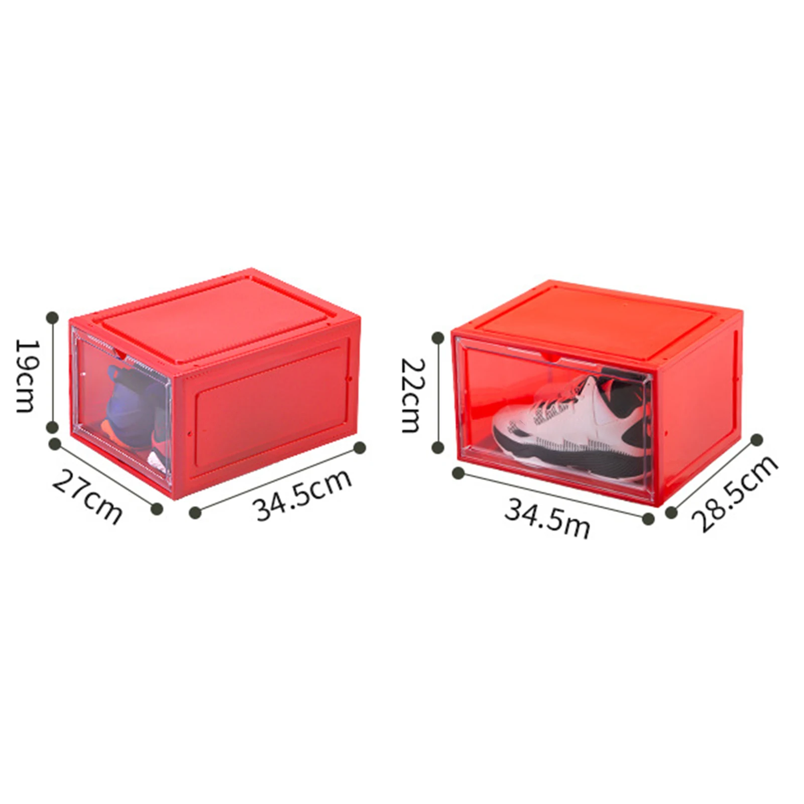 

Transparent Plastic Magnetic Stackable Shoes Box Organizer Storage Case Home Decor Shoe Organizer Shoebox caja organizadora