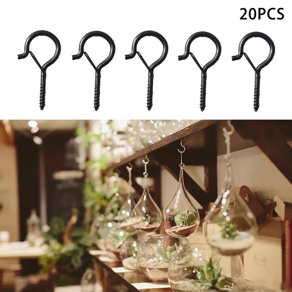 20pcs Storage Organizer Indoor Home Iron Multi Functional Screw Hooks Holder Tableware Easy Install Hunger Heavy Duty Hanging | Дом и сад
