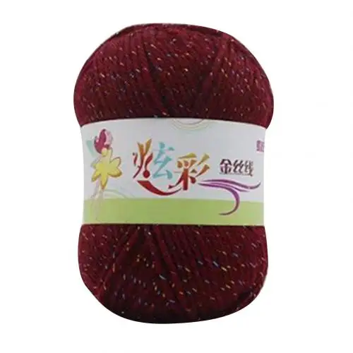 Purple Red 4 пряди мягкой вязальной крючком нити ручной шерстяной пряжи DIY Швейные аксессуары - Цвет: Purple Red