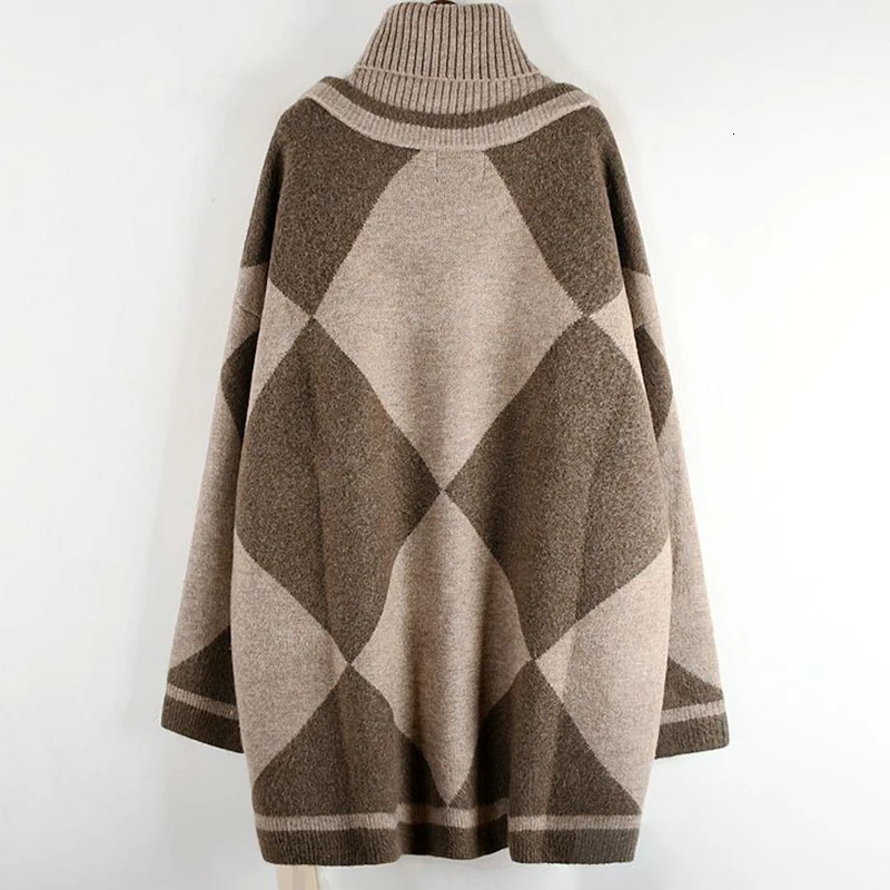 Женский трикотажный свитер CHICEVER с высоким воротом и длинным рукавом зимний 2020 |