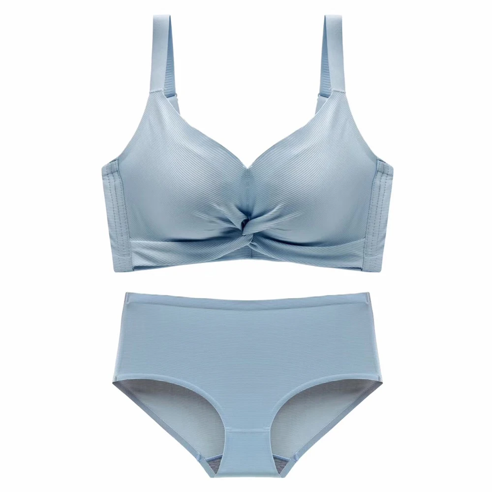 

Comfort Wireless Bras For Women Underwear sets Fashion Seamless Straps Bra Sexy Lingerie Adjustable Push Up bra Bralette set