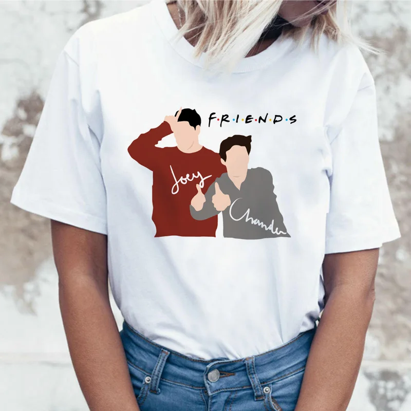 Футболка с героями телесериала друзья Топ Женский ulzzang Harajuku Повседневная