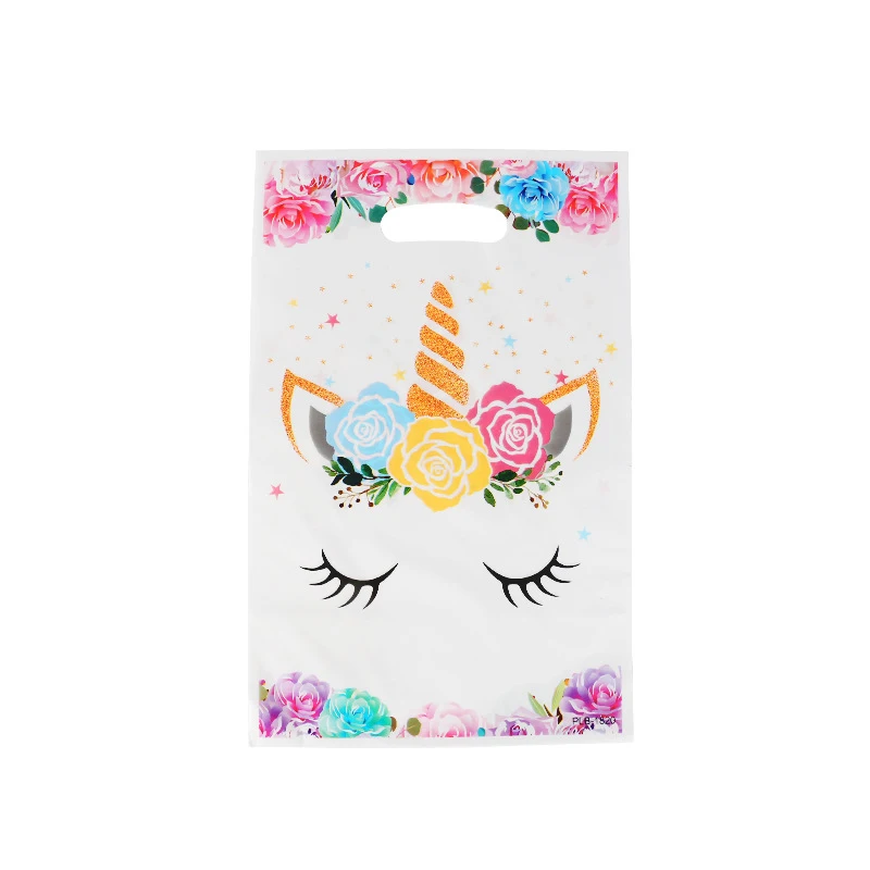 Вечерние подарочные пакеты 10 шт./лот со звездами единорогом набор конфета радуга
