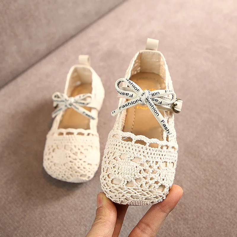 Весенняя повседневная обувь для девочек кружевная принцессы детские сандалии