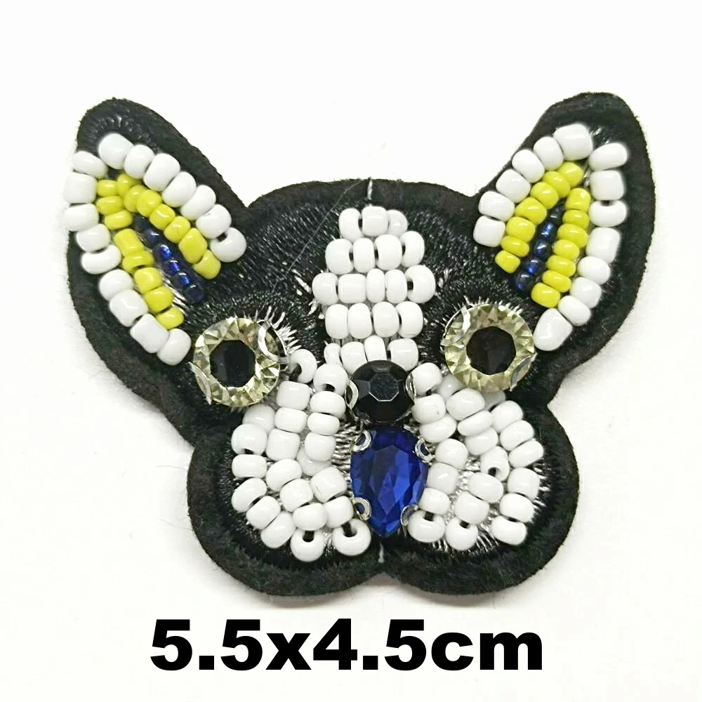 

embroidery beaded dogs patches EE-3299
