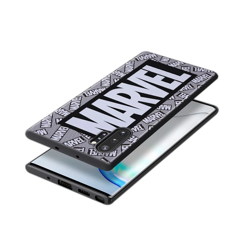 

Marvel Avengers Logo For Samsung Galaxy S21 S20 FE Ultra S10 Lite S9 S8 Plus S7 5G Soft TPU Silicone Black Cover Phone Case