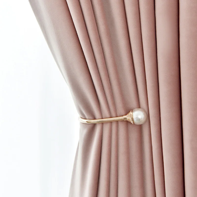 

Velvet Cotton Velvet Curtain High Shading Heat Insulation Light Luxury Pure Color High-end Curtains for Living Room Bedroom