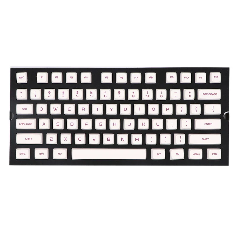 BGKC PG молочно фиолетовые Ethermal сублимационные шрифты PBT keycap для проводной USB