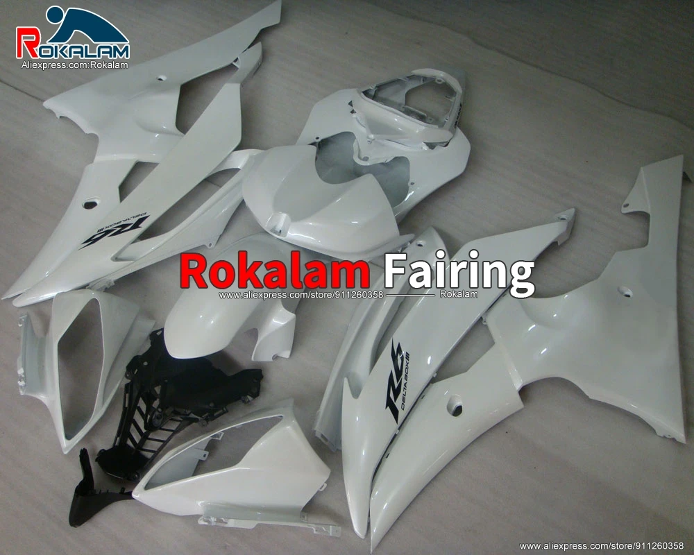 

For Yamaha R6 2008 2016 YZF600 08 09 10 13 15 16 White Black Motorbike ABS Fairing Set (Injection Molding)
