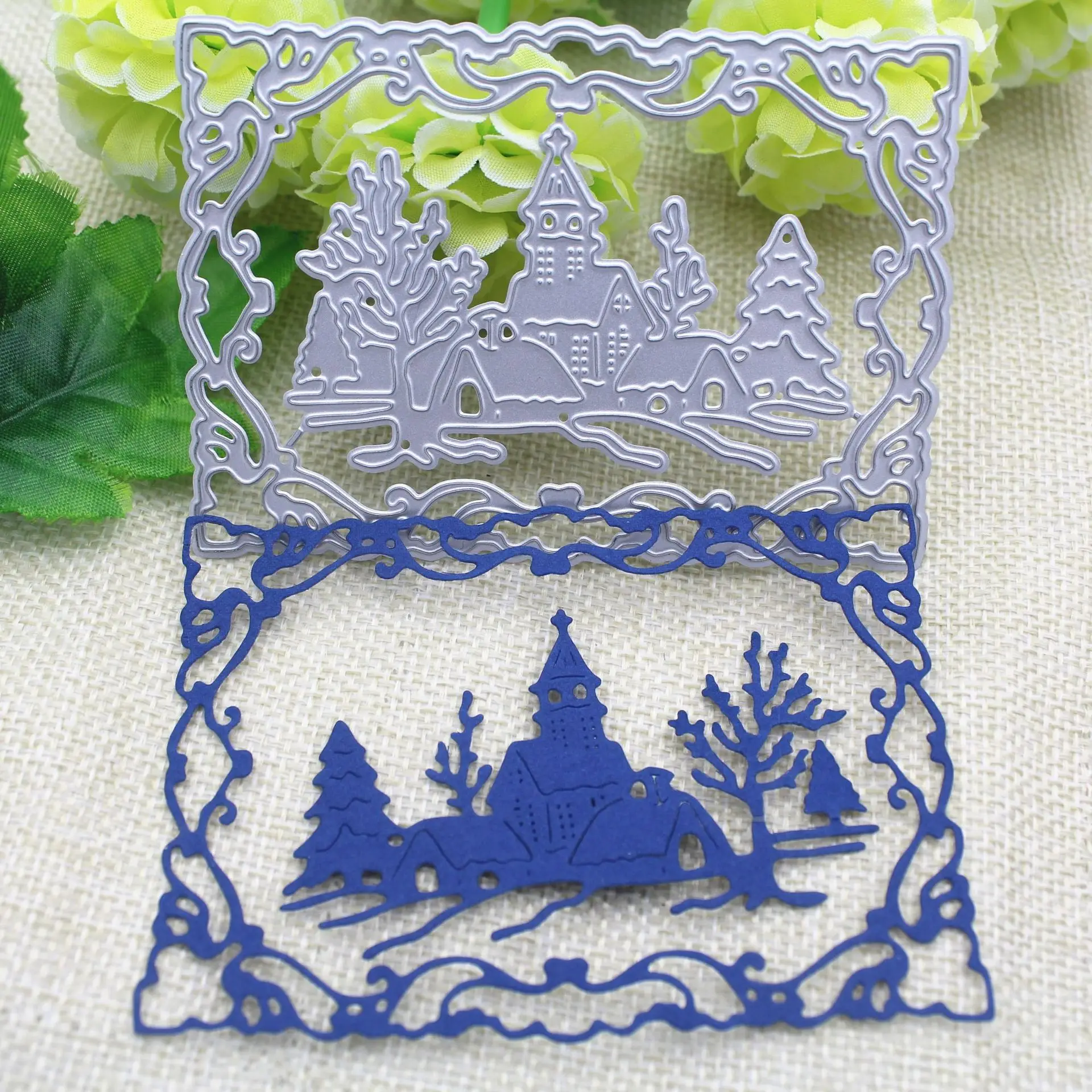 

Reunion Christmas tree background Metal Cutting Dies DIY Paper Photo Album Crafts Knife Mould Card Embossing Mold Stencils